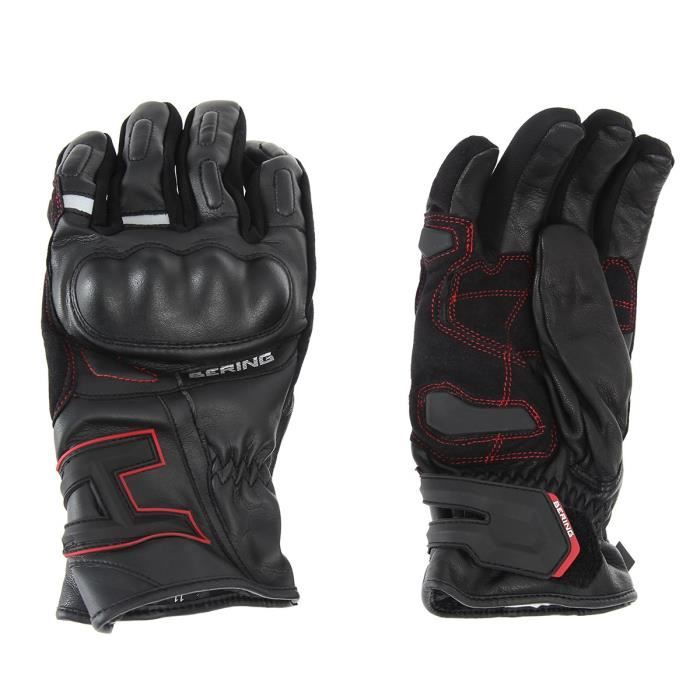 BERING Gants Moto Fabio Noir.Homologué EPI (loi du 20/11/2016)