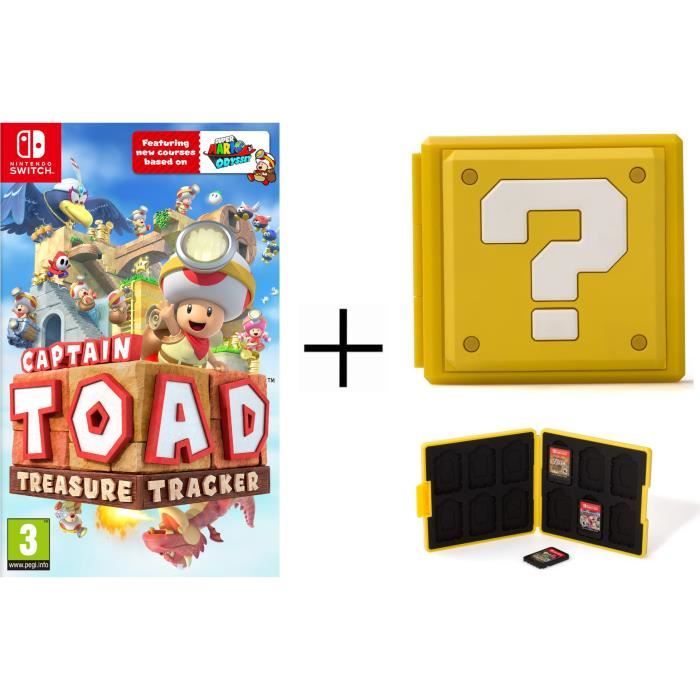 Captain Toad Jeu Switch + Boîtier pour jeux Switch - Question Block Jaune