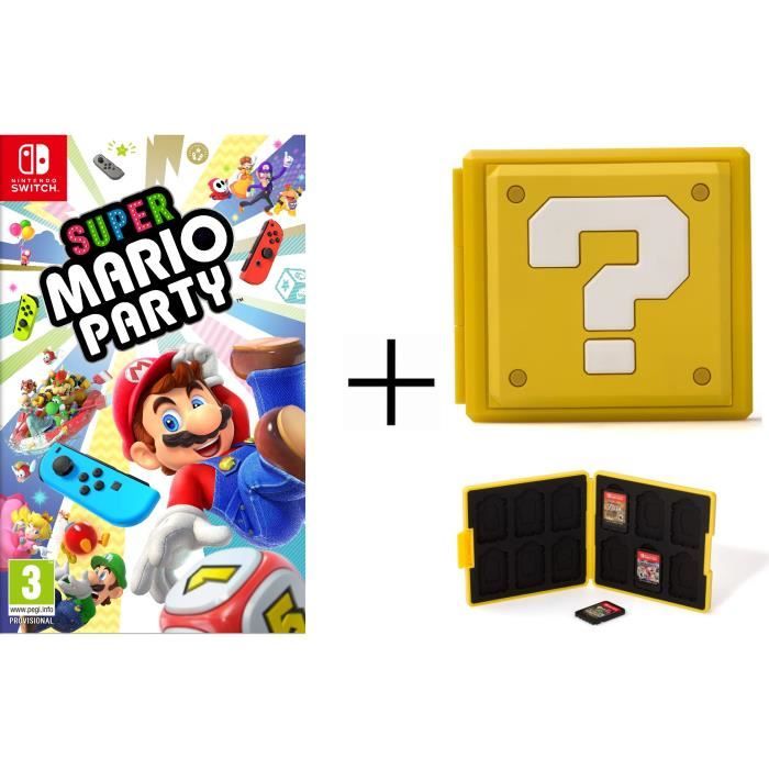Super Mario Party + Boîtier pour jeux Switch - Question Block Jaune