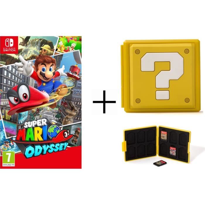 Super Mario Odyssey + Boîtier pour jeux Switch - Question Block Jaune