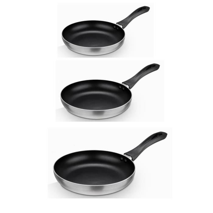 ART&CUISINE Set 3 poêles 20/24/28cm tous feux dont induction
