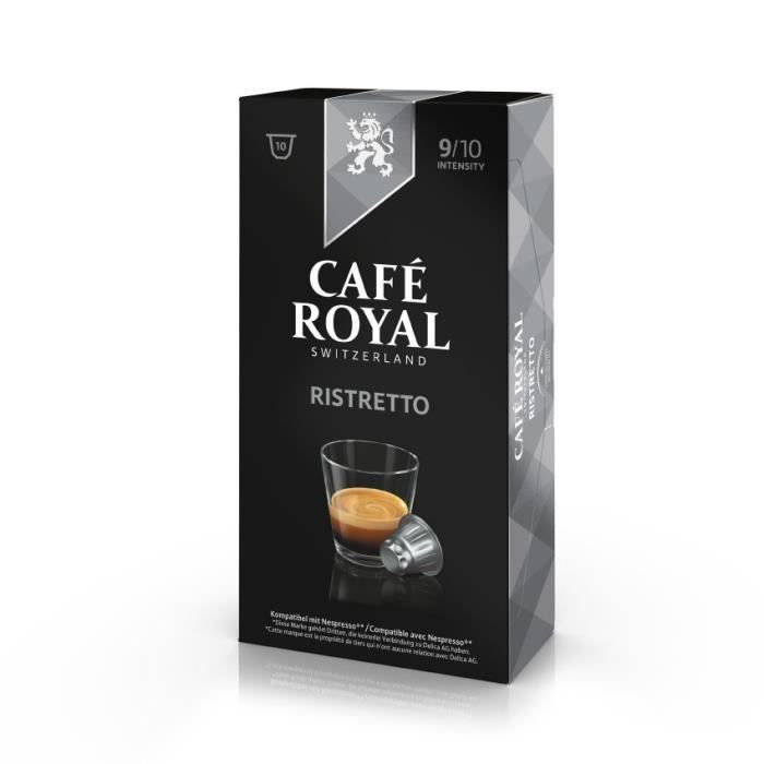 10 capsules Cafe Royal Ristretto Capsules compatibles Système Nespresso ®