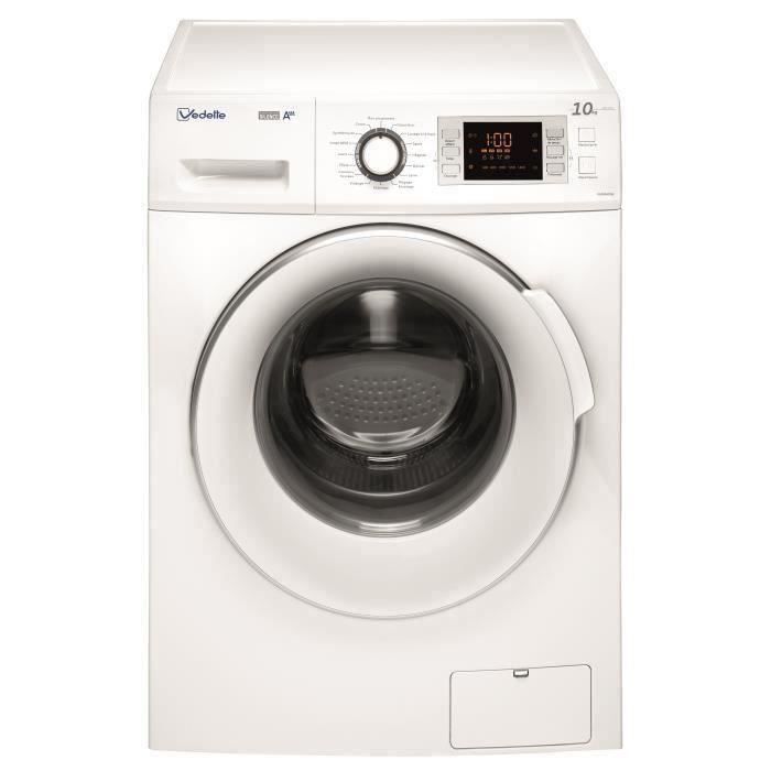 VEDETTE VLF065ISW - Lave-linge frontal - 10 kg - 1600 tours - A+++ -30% - Moteur induction