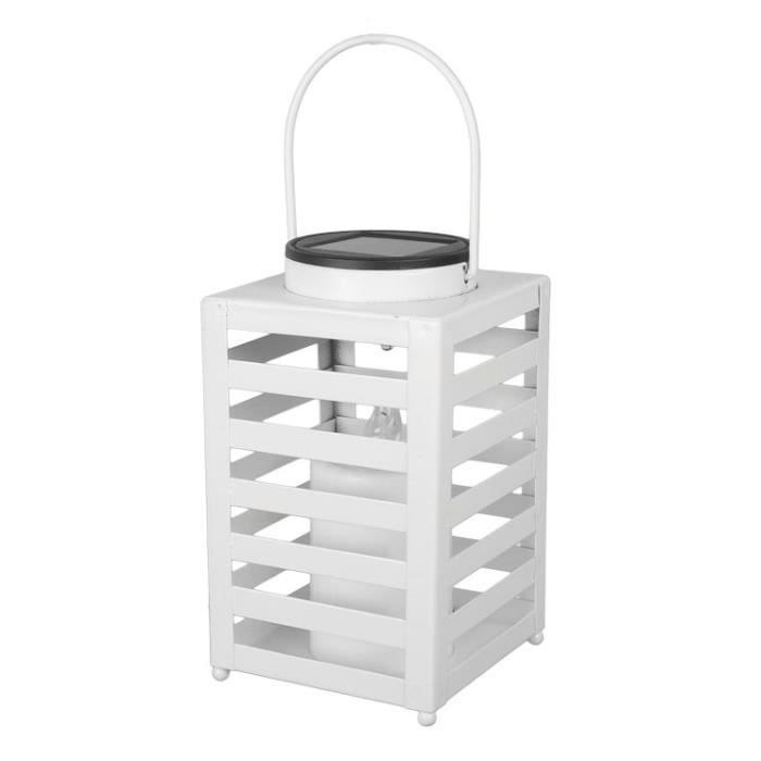 GALIX 3617-WHITE Lampe de table solaire en métal - Blanc