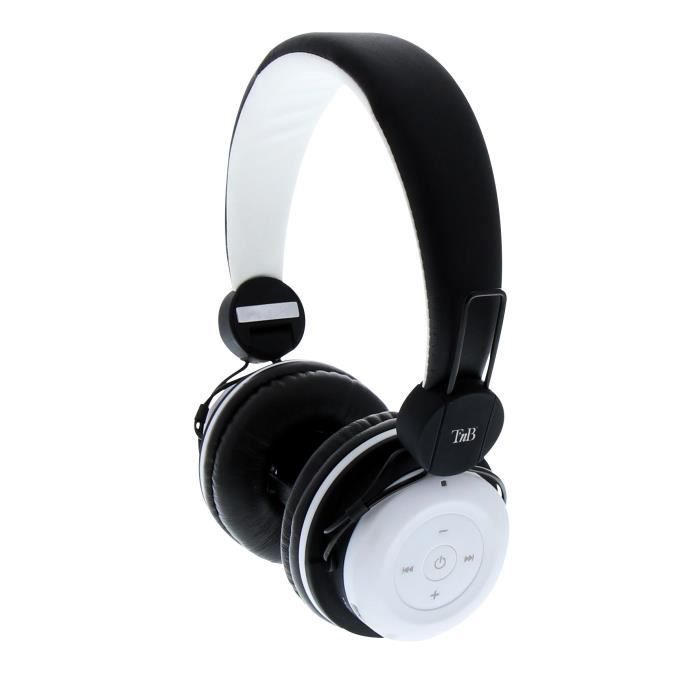 T'nB CBBCWHITE Casque bluetooth Be Color blanc