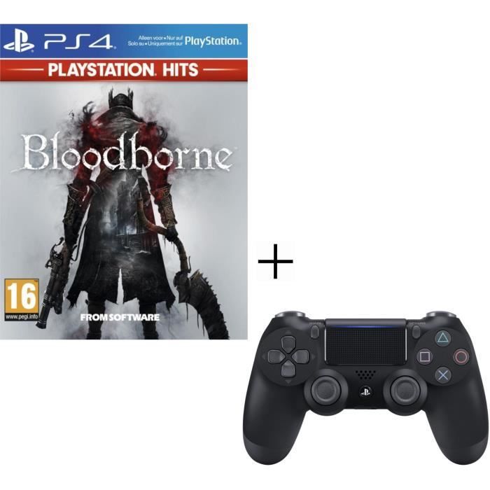 Pack Playstation : Manette PS4 + Voucher Fortnite + Bloodborne PS Hits Jeu PS4