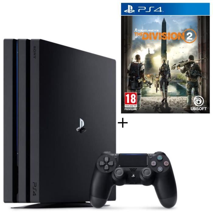 Pack PS4 Pro 1 To Noire + The Division 2