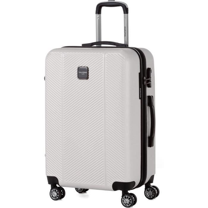 MURANO Valise week-end taille M 65cm avec 8 roues Ivoire