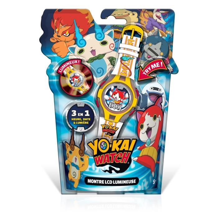 YOKAI WATCH - Montre LCD Lumineuse Jaune