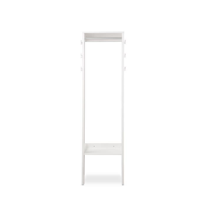 JIM Porte-manteau mural - Style contemporain - Blanc - L 50 cm