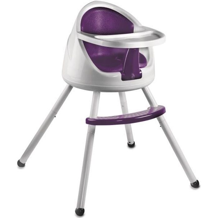 KERAEL Chaise Haute Boostito Blanc et Violet