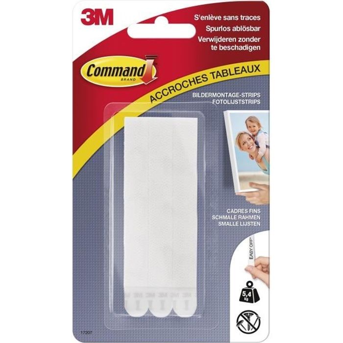 3M COMMAND Languettes de fixation - Blanc