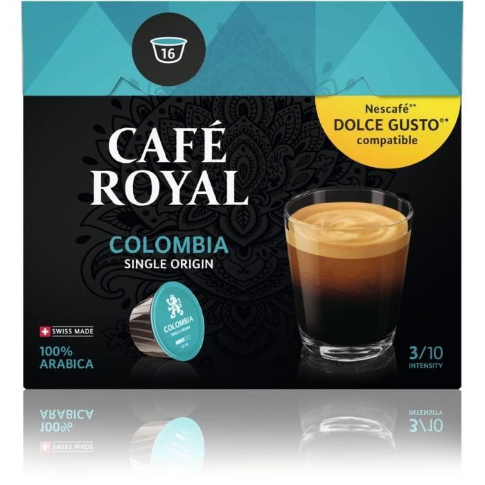 16 capsules de café Single Origine Colombie 100% Arabica CAFÉ ROYAL