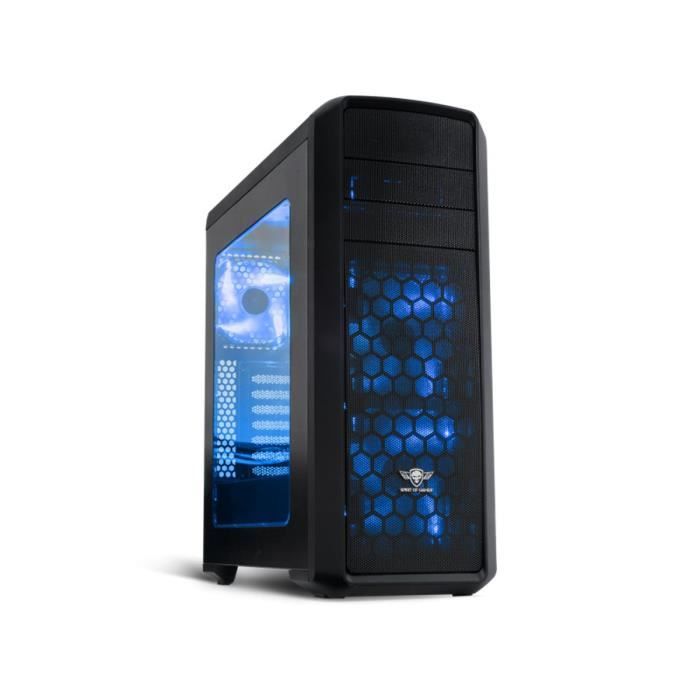 Spirit of Gamer Boîtier PC Revolution Two Blue Fenêtre