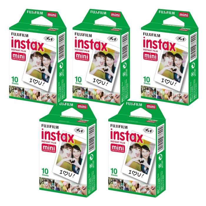 Fujifilm Instax Mini 5 X 10 Pellicules couleur à développement instantané instax mini ISO 800 10 poses