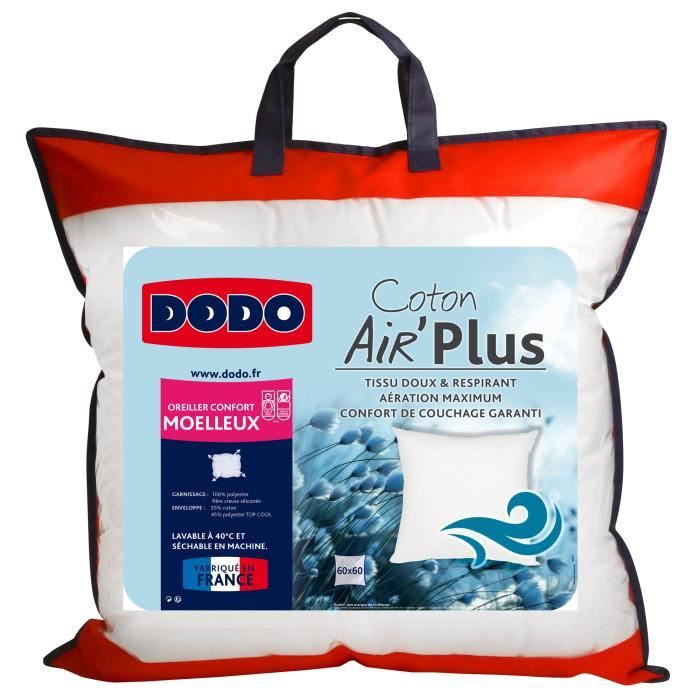 DODO Oreiller AIR'PLUS 60x60 cm blanc