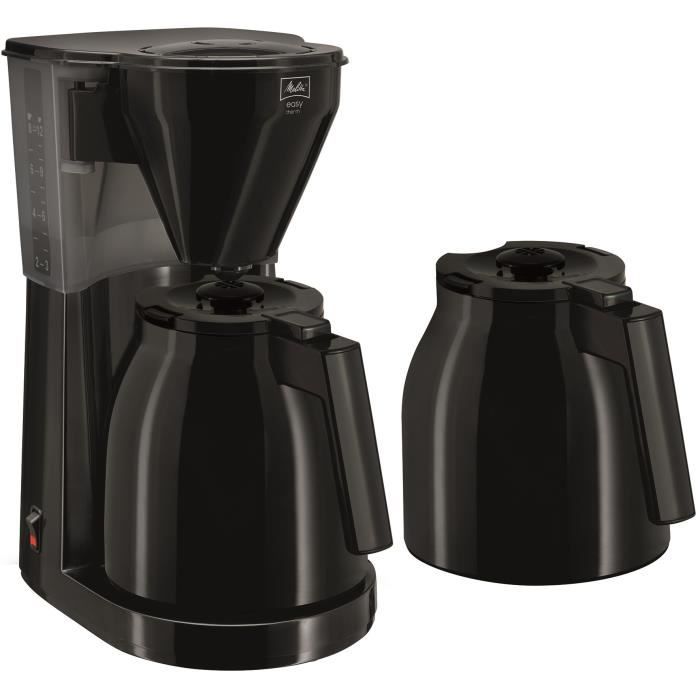 MELITTA 1010-061 Cafetière filtre avec 2 verseuses isotherme Easy Therm - Noir