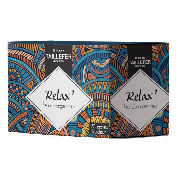 MAISON TAILLEFER Infusion Relax' en Boite de 20 Sachets Individuels