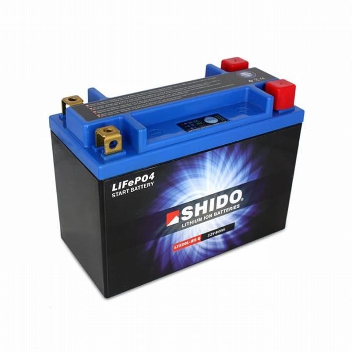 SHIDO Ytx20l bs Batterie Moto Lithium 12 V 7 Ah