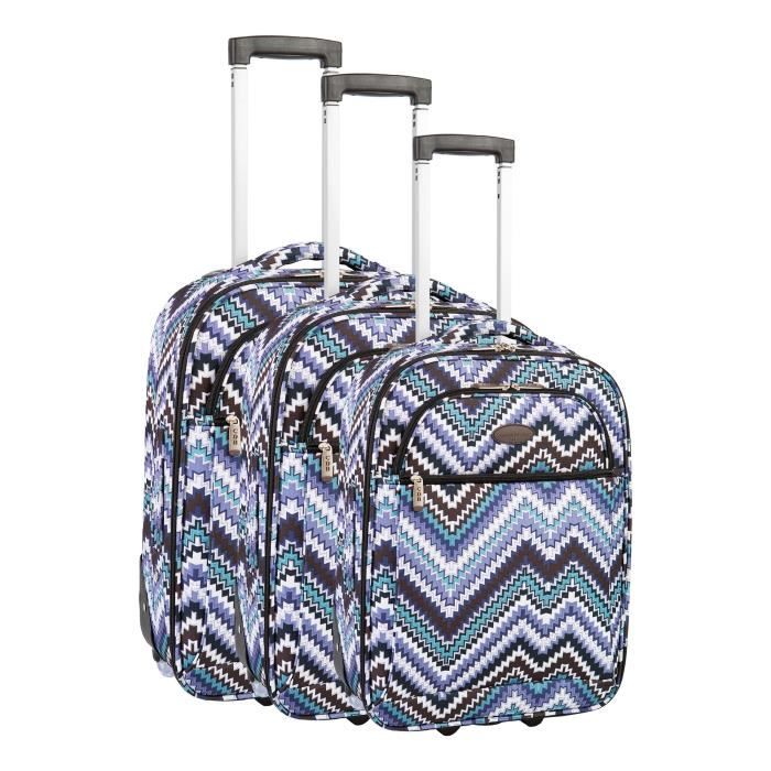 COMPAGNIE DU BAGAGE - Lot de 3 valises 49/59/69cm - Bleu