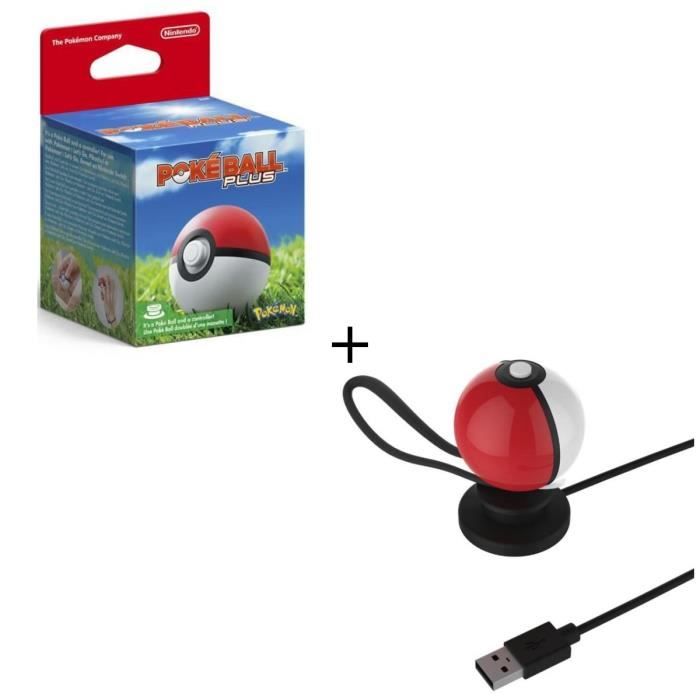 PokeBall Plus pour Pokemon Go + Stand de recharge USB pour Pokeball Switch