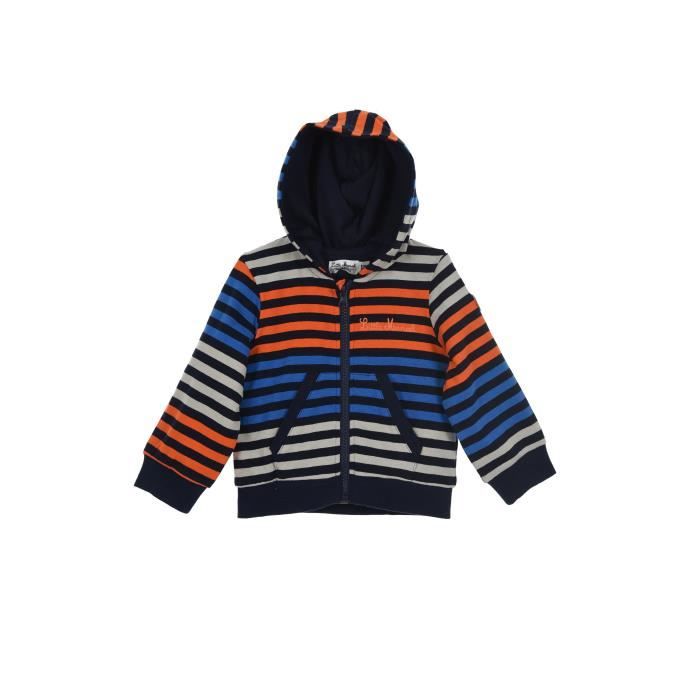 LITTLE MARCEL Veste Sweat Zippée Bleu Marine Bébé Garçon