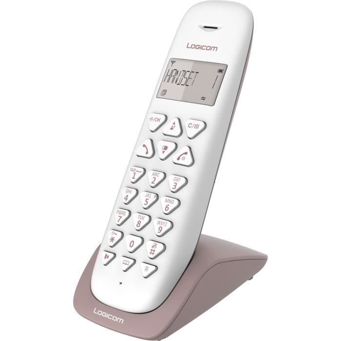 LOGICOM Téléphone sans fil VEGA 155T SOLO Taupe avec répondeur