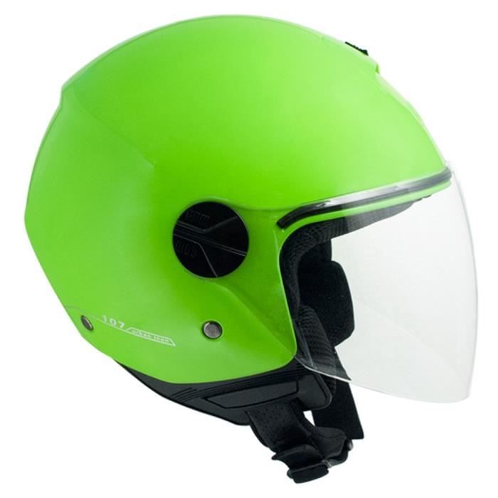 CGM 107A Florence Casque Jet Vert Fluo