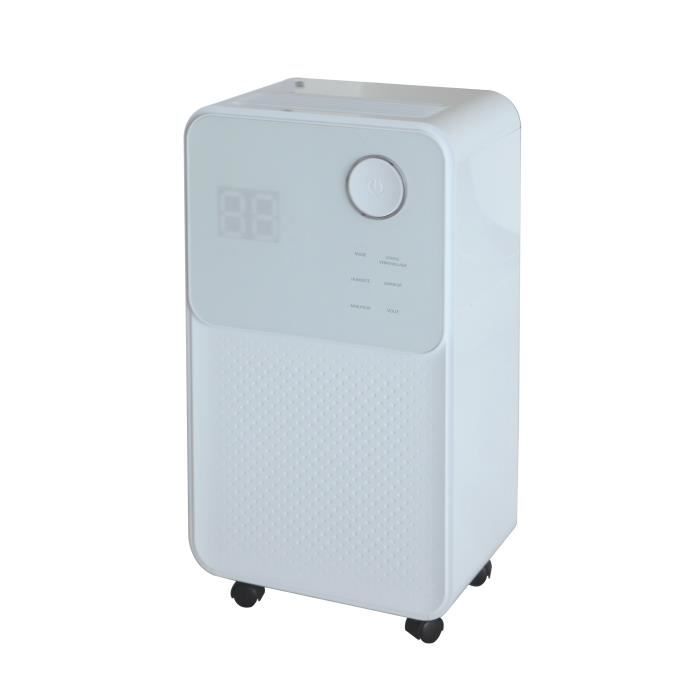 OCEANIC Déshumidificateur d'air électrique 12 litres/jour - Purificateur d'air - Séchage du linge - Drainage continu
