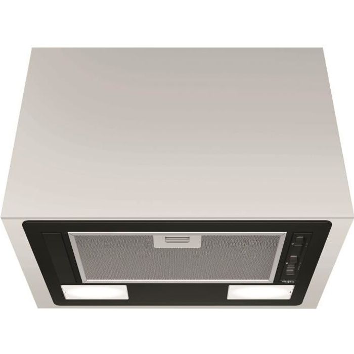 WHIRLPOOL WCT64FLSK Hotte intégrée - Evacuation et recyclage - 332 m3 air / h max - 64 dB max - 3 vitesses - L 53 cm - Noir