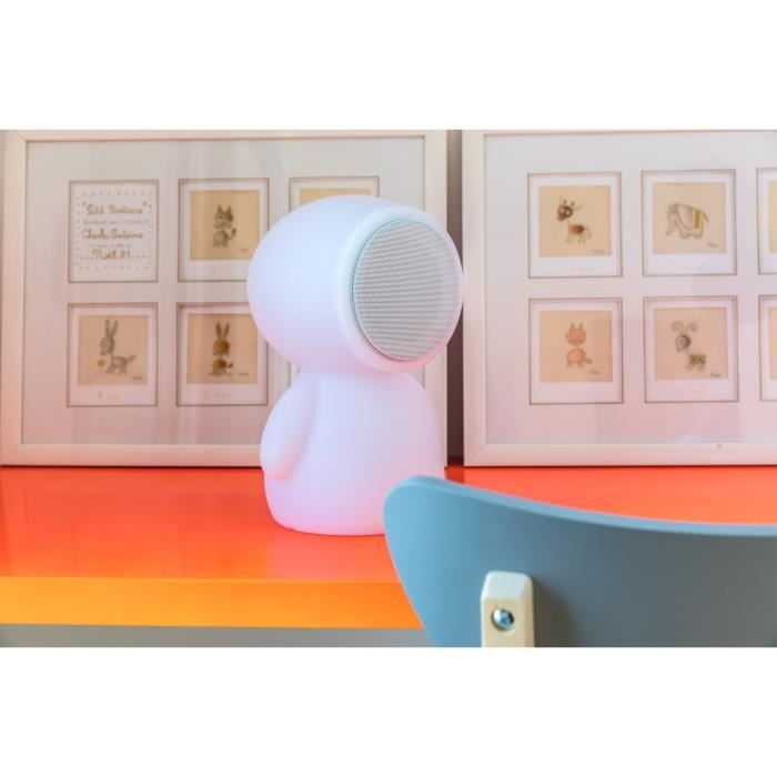 LUMISKY Baladeuse lumineuse et musicale multicolore LED sur batterie - 18x18x30cm