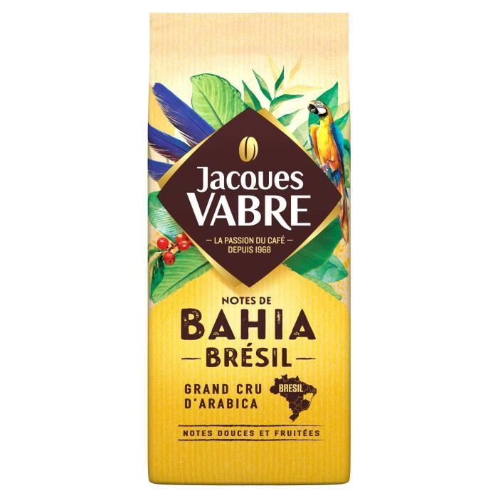 JACQUES VABRE - Café moulu Bahia - 6 paquets de 250g