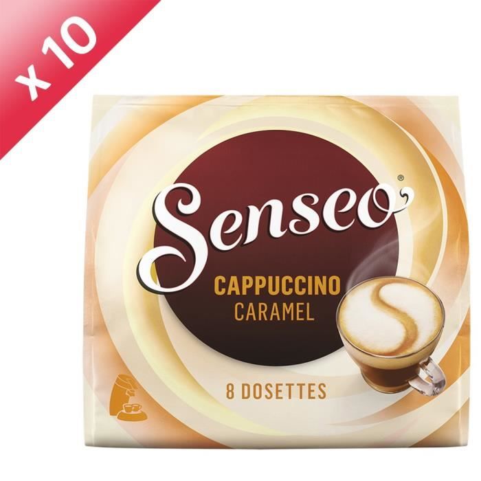 SENSEO Café gourmand Cappucino Caramel - 10 paquets de 8 dosettes