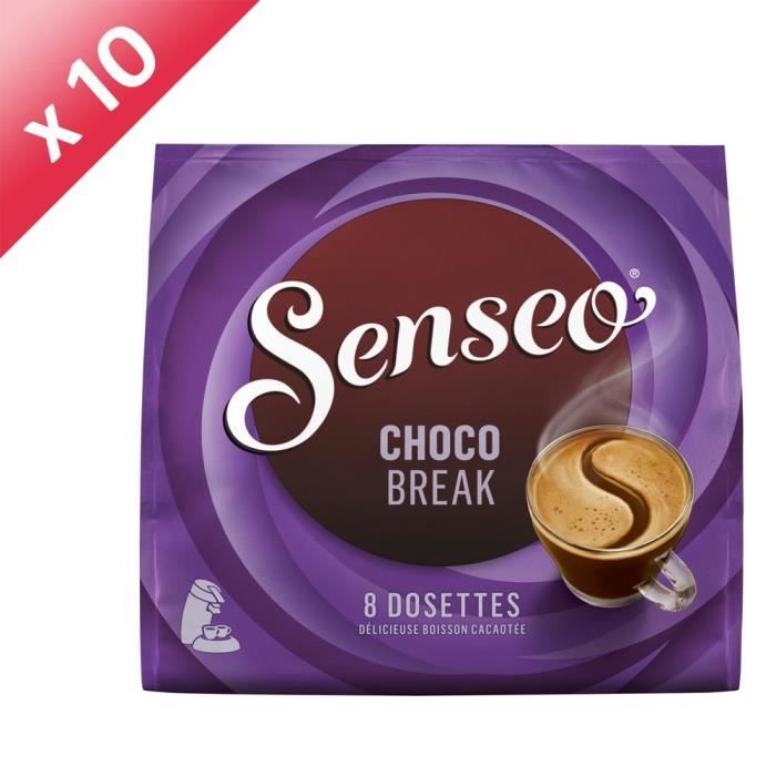 SENSEO Café gourmand chocolat - 10 paquets de 8 dosettes