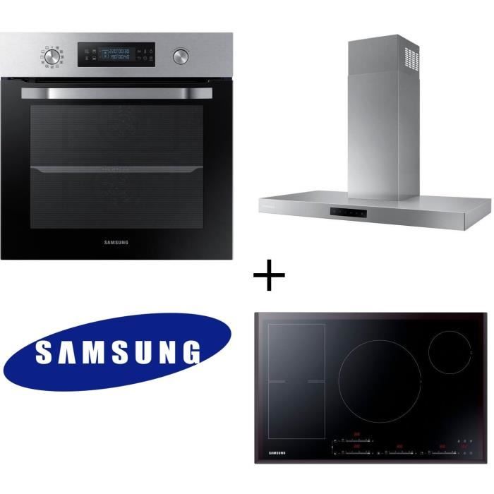 Pack cuisson Samsung NV66M3571BS - Four électrique + NZ84F7NC6AB/EF Table de cuisson induction + NK36M5060SS/EF Hotte