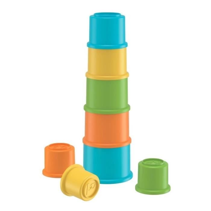 FISHER-PRICE - Gobelets Gigognes - Jouet d'éveil - 8 gobelets à empiler ou à emboîter - 6 mois et +