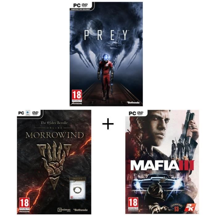 Pack Prey + The Elder Scrolls Online: Morrowind + Mafia III Jeux PC