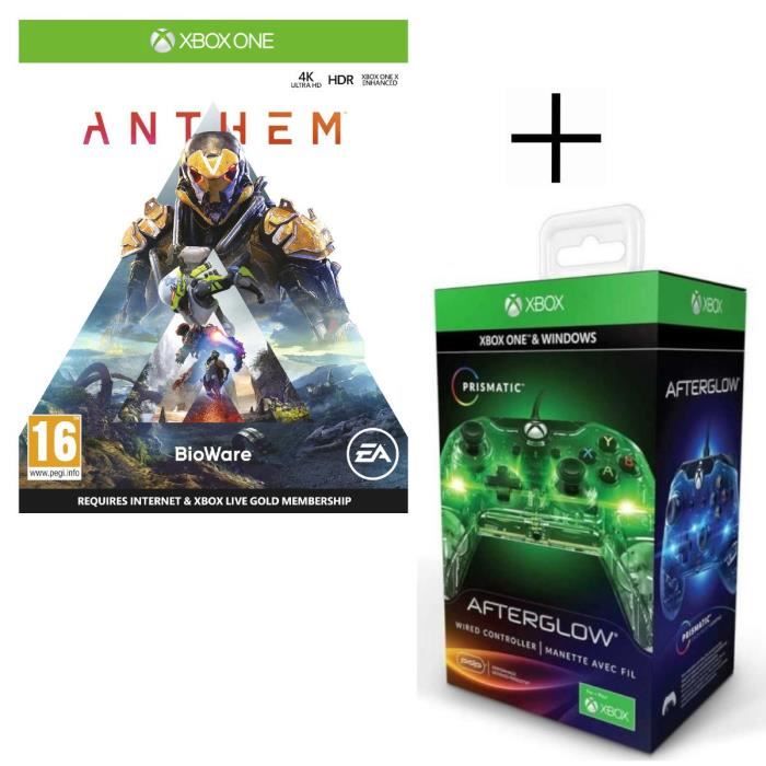 Anthem Jeu Xbox One + Manette filaire PDP Afterglow Prismatic