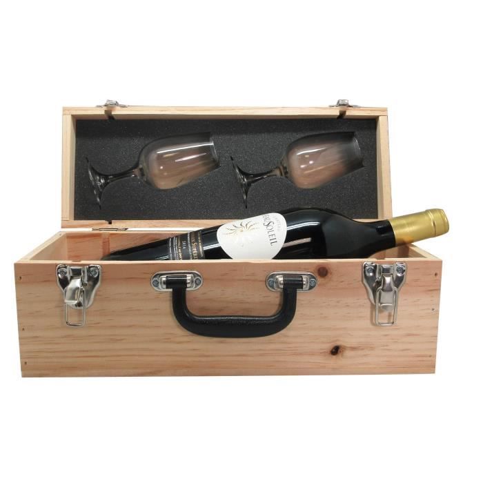 Valise Vin avec Magnum + 2 verres