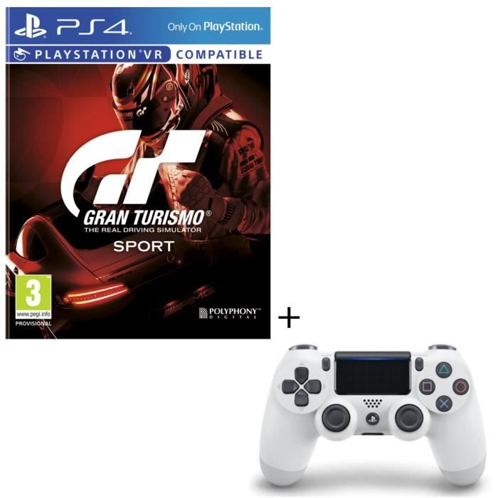 Pack Gran Turismo Sport + Manette DS4 Blanche