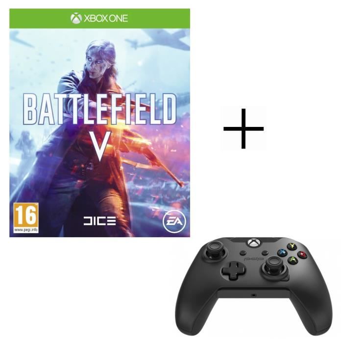 Battlefield V Jeu Xbox One + Manette PDP Afterglow Noire Xbox One