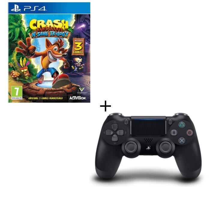 Crash Bandicoot N. Sane Trilogy + Manette DS4 Noire