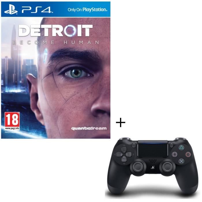Pack Detroit Become Human + Manette DualShock 4 Noire