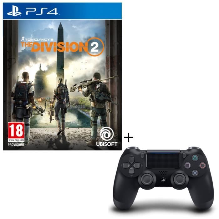 The Division 2 + Manette PS4 DualShock 4 Noire V2