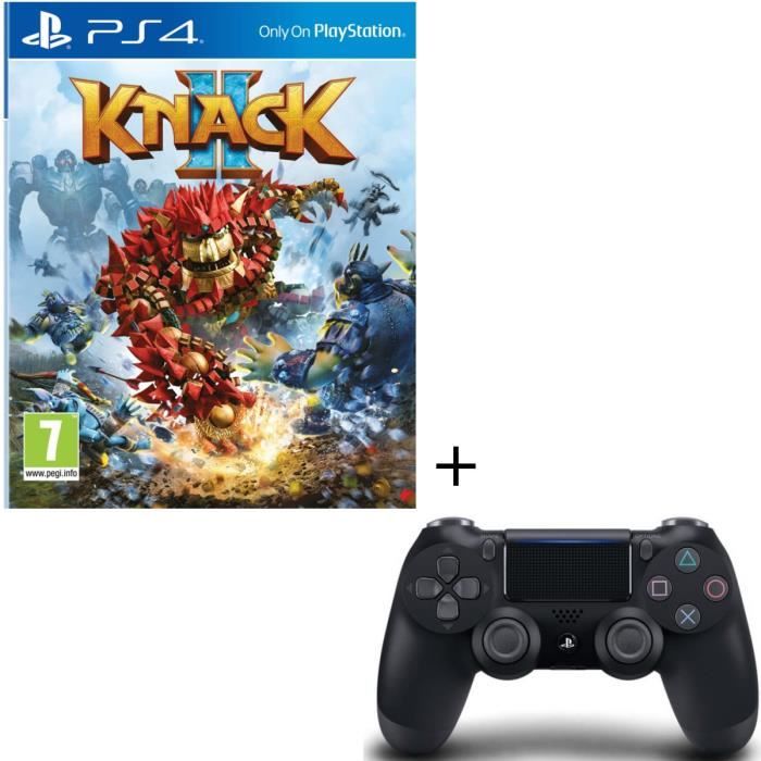 Pack Knack 2 Jeu PS4 + Manette DualShock 4 Noire V2