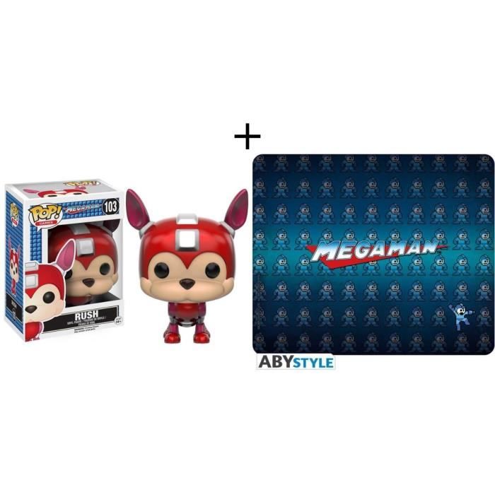 Pack Megaman: Figurine Funko Pop! Rush + Tapis de souris Die and Retry