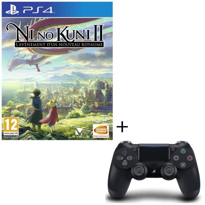 Ni no Kuni II: l'Avènement d'un royaume Jeu PS4 + Manette DualShock 4 Noire V2