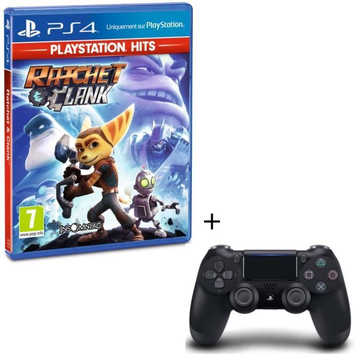 Pack Ratchet & Clank PlayStation Hits + Manette PS4 DualShock 4 Noire V2