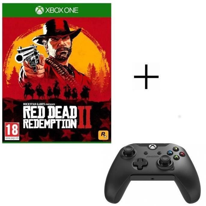 Red Dead Redemption 2 Jeu Xbox One + Manette PDP Afterglow Noire Xbox One