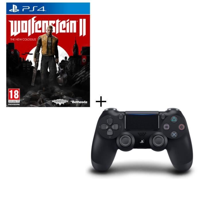 Wolfenstein II The New Collossus + Manette PS4 Noire